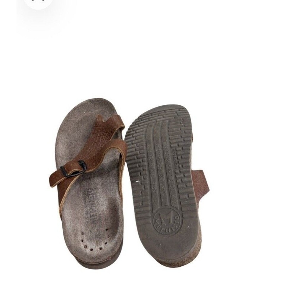 Women's Mephisto Helen Plus Camel Brown Leather Sandals EU 37 US 7 - Picture 3 of 6
